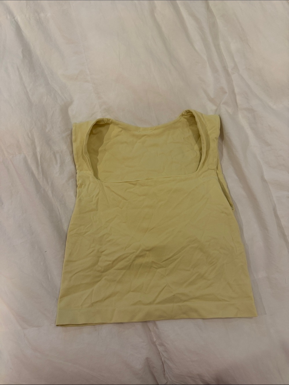 Women’s Nikki bikki Square-Neck Tank Top in Pale Yellow